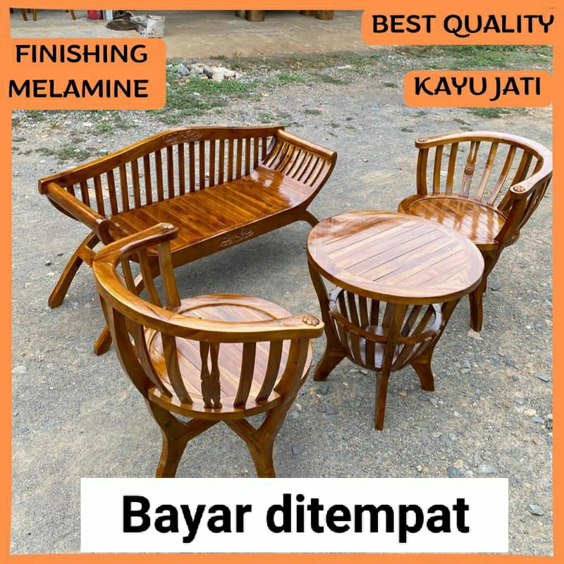 kursi mangkok tamu, kursi jati teras rumah