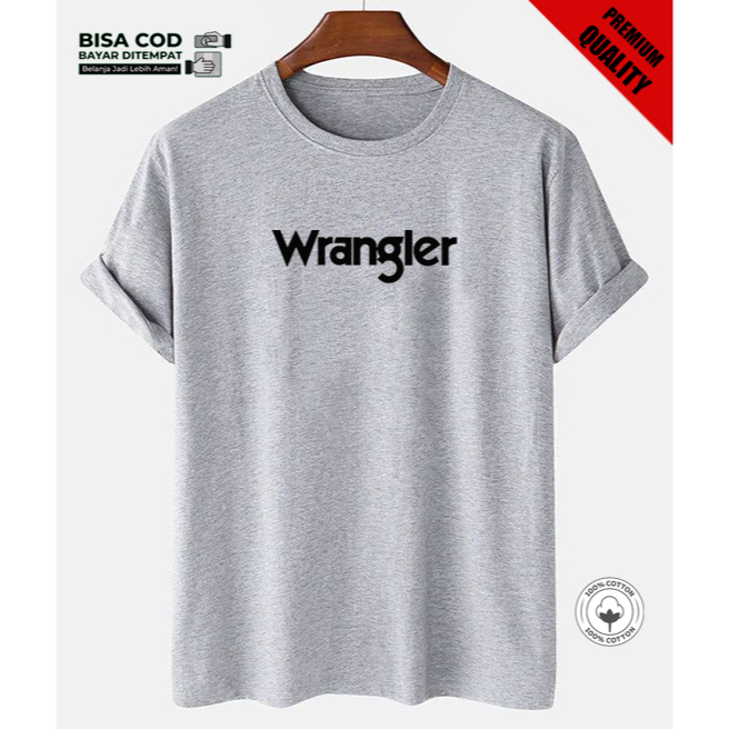 COD KAOS WRANGLER HITAM/Kaos Distro Premium / Kaos Pria & Wanita /Kaos Lengan Pendek/