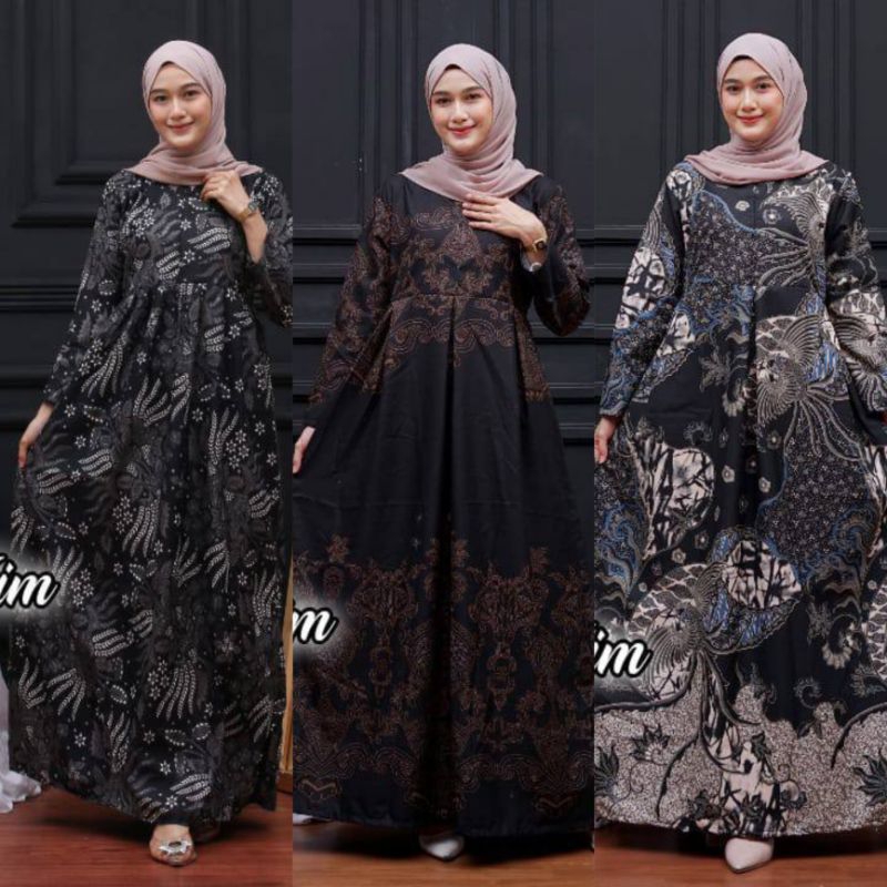 GAMIS BATIK MODERN JUMBO ALL SIZE BUMIL / BUSUI FRIENDLY – MS BATIK SRIWEDARI MOTIF TERBARU