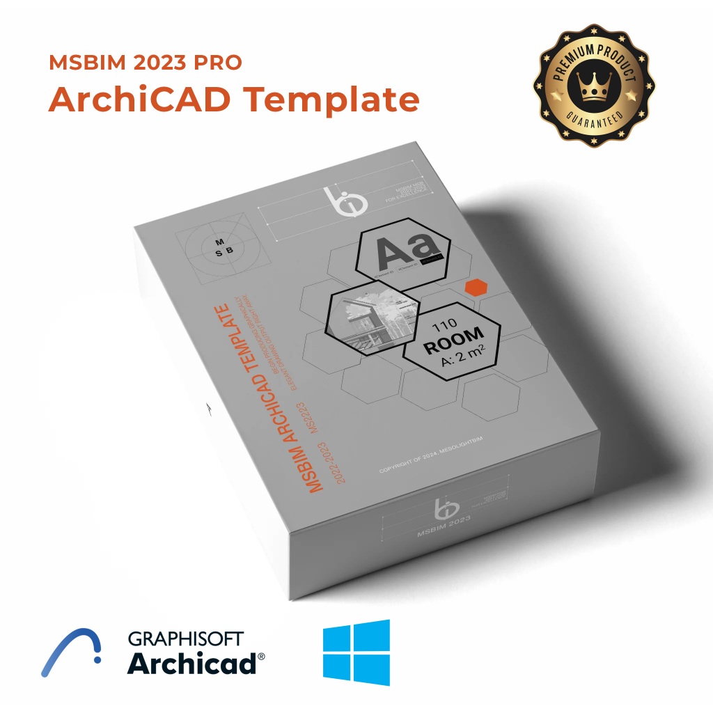 MSBIM 2023 PRO ArchiCAD Template Premium untuk Para Archicad user