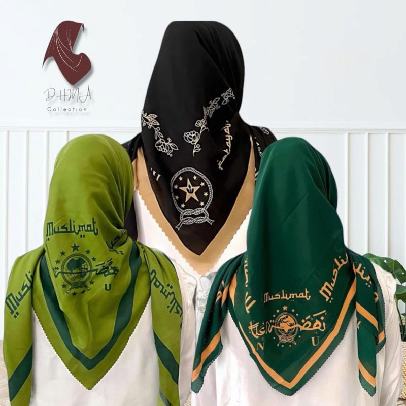 Kerudung Jilbab Segi Empat FATAYAT NU & MUSLIMAT NU, varian warna