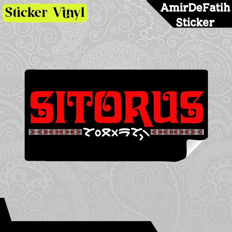 

Stiker Sticker SITORUS Marga Batak Bahan Vynil Tahan Air Bisa Custom Satuan Amir De Fatih