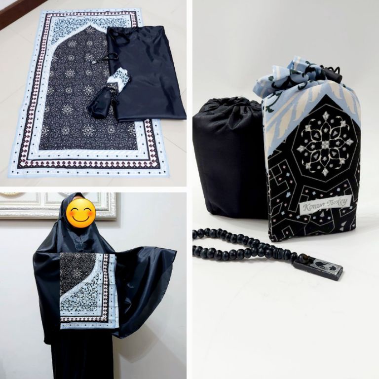 Penjualan Terkini Mukena dan Sajadah Travel Abuthai premium bonus Tasbih untuk remaja  Tas Tote bag