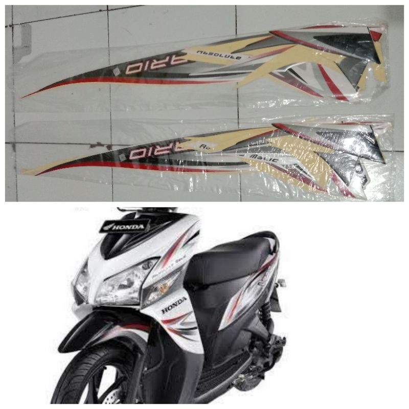 Sticker striping vario cw 2012 2013 putih / Lis body vario cw putih 2012 2013
