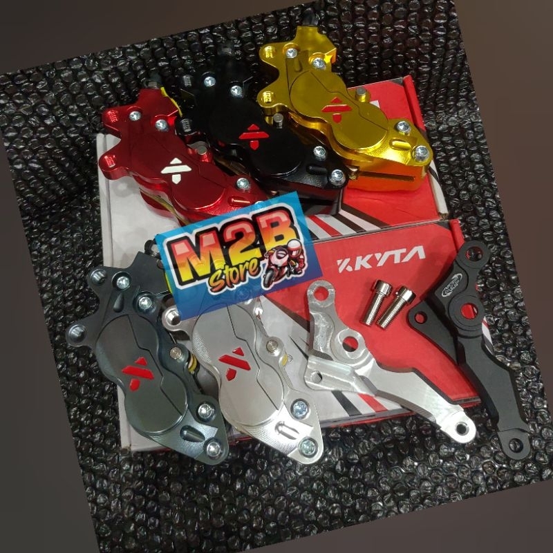 Kaliper pala babi depan Ktc Kyta kytaco 4P 4 piston KIRI Big 260 mm Vario 110 125 150 Beat fi Scoopy