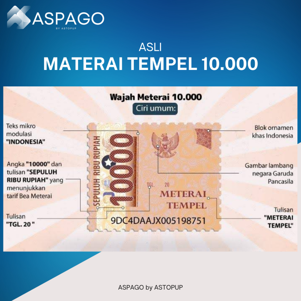 

Materai Tempel 10.000 Asli Ecer