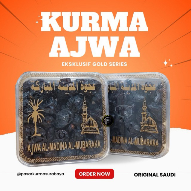 

Kurma AJWA Jumbo Toples Kotak 500gram GOLD SERIES Kemasan Toples Kotak EKSKLUSIF