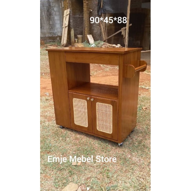 meja trolly meja dapur lemari dapur meja makan kayu