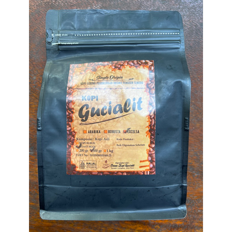 

Kopi Excelsa Gucialit, Single Origin Gunung Semeru, Roasted Bean (Medium to Dark), 500 gr