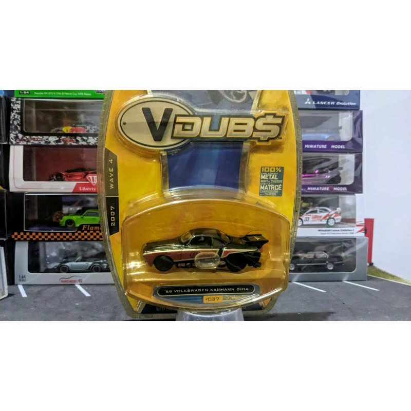 Diecast JadaToys  Jada Toys Vdubs Volkswagen VW Karmann Ghia Drag 59 Blister