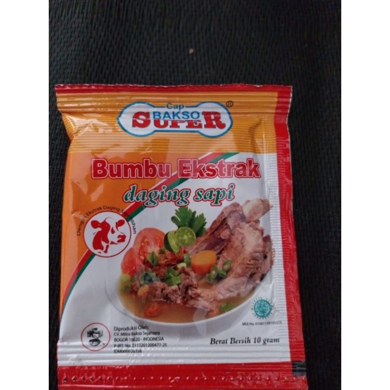 BUMBU EKSTRAK DAGING SAPI MEREK BAKSO SUPER 4 × 10gr murah
