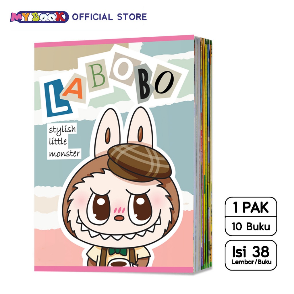 

[Whispers] Buku Tulis 38 Lembar Cute Labobo La Bubu - 10 Buku
