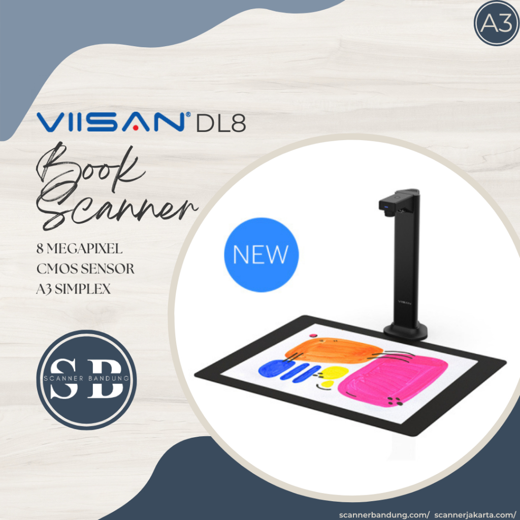 Scanner Buku VIISAN DL8 Document Camera - Scanner A3