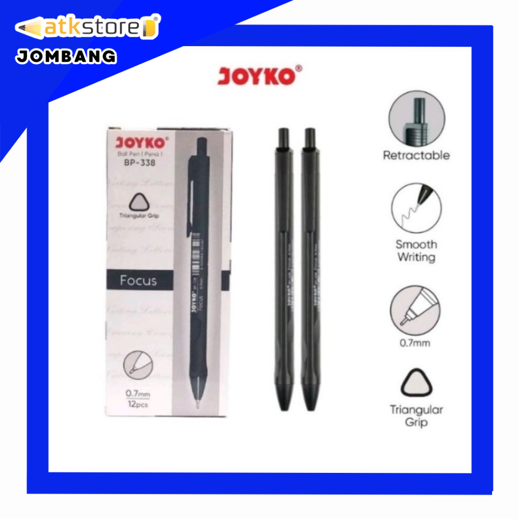 

(PACK) JOYKO Ballpoint Vocus BP-349 Hitam - Bulpen Hitam - Pulpen Sekolah dan Kantor - ATJ