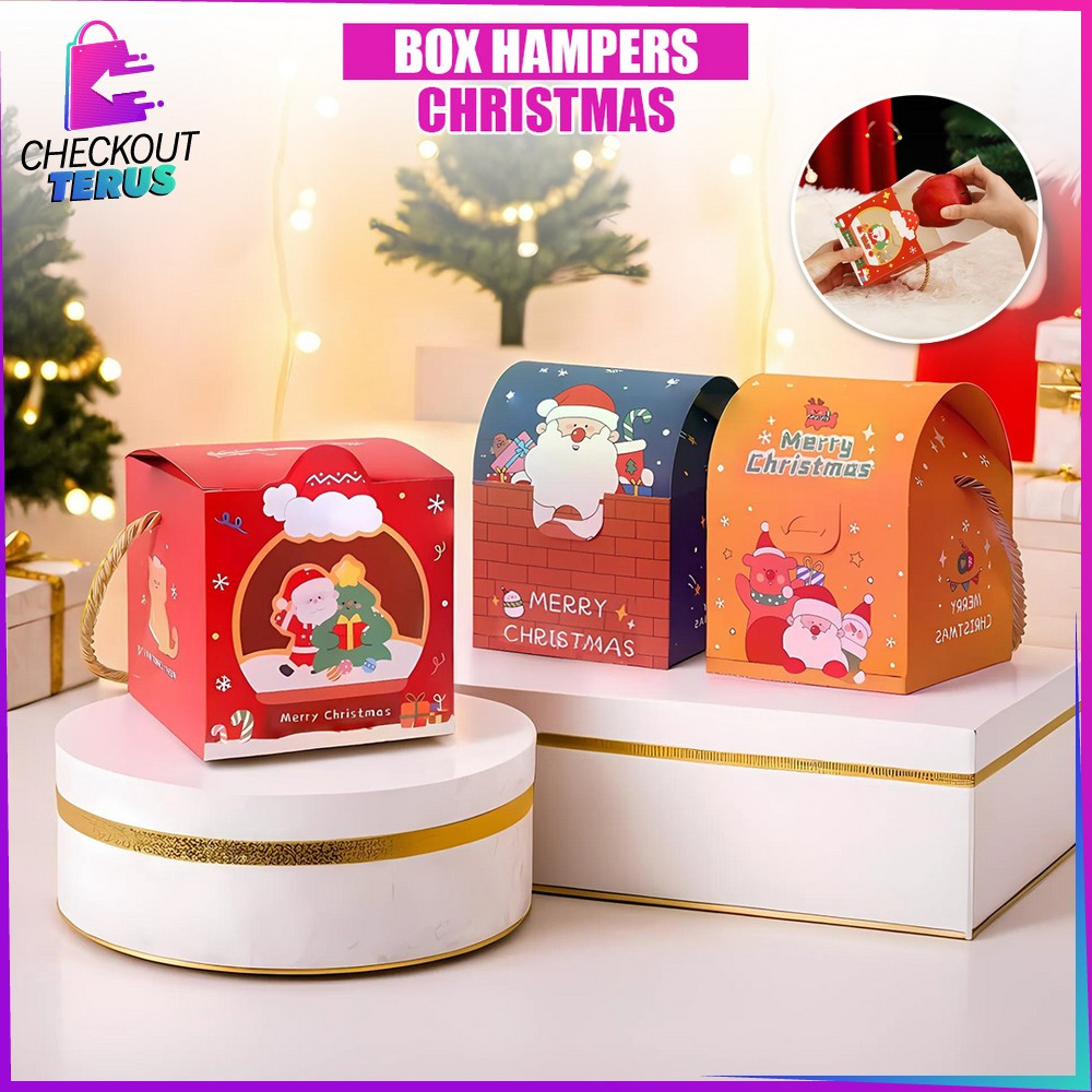 

CT C1161 Goodie Bag Box Hampers Christmas Kado Natal Kotak Hampers Natal Kotak Kuker Cookies Xmas