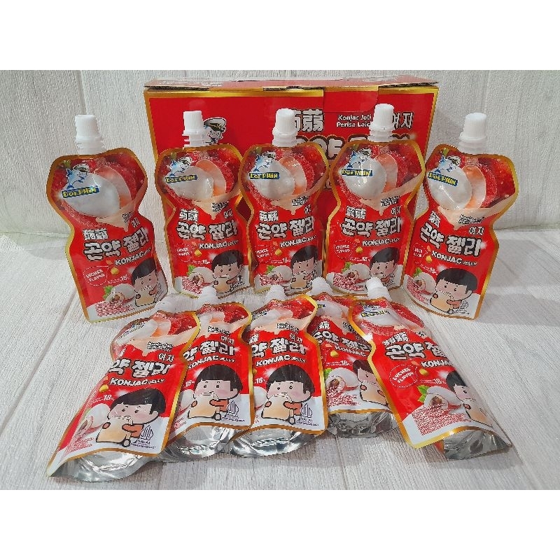 

Konjac Dolphin jelly Leci isi 10