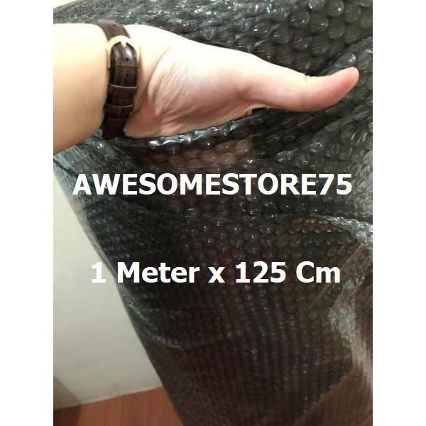 

1 METER x LEBAR 125 cm BUBBLE WRAP HITAM BLACK per Roll 125 centimeter x 100 centimeter Paking Packing Plastik Pembungkus Terbaik Termurah Grosir Fragile