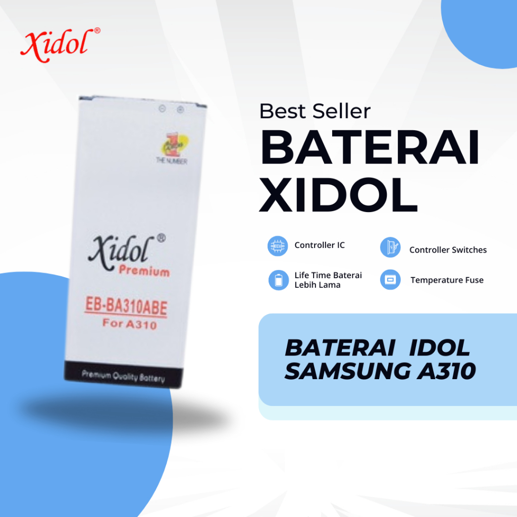BATERAI  XIDOL SAMSUNG A310 PREMIUM BERGARANSI
