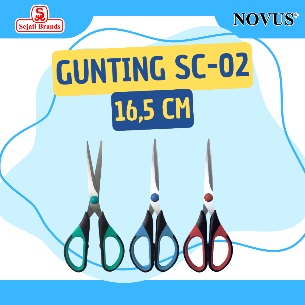 

Novus Gunting Sedang / Gunting Karton/ Gunting Kertas Kode SC-02 (16.5 cm)