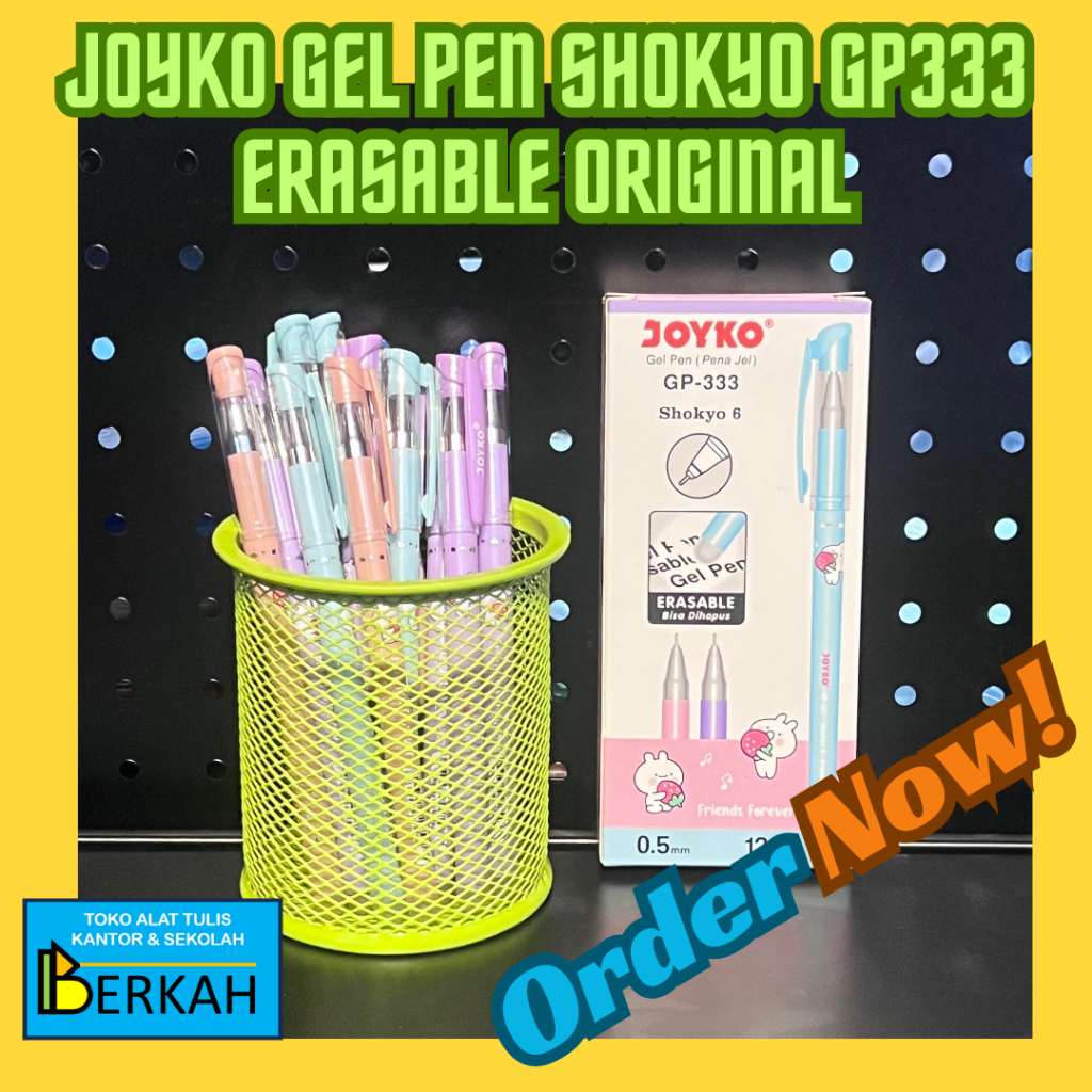 

Joyko Erasable Gel Pen Shokyo Hitam 0.5 Bisa Dihapus GP333 Original