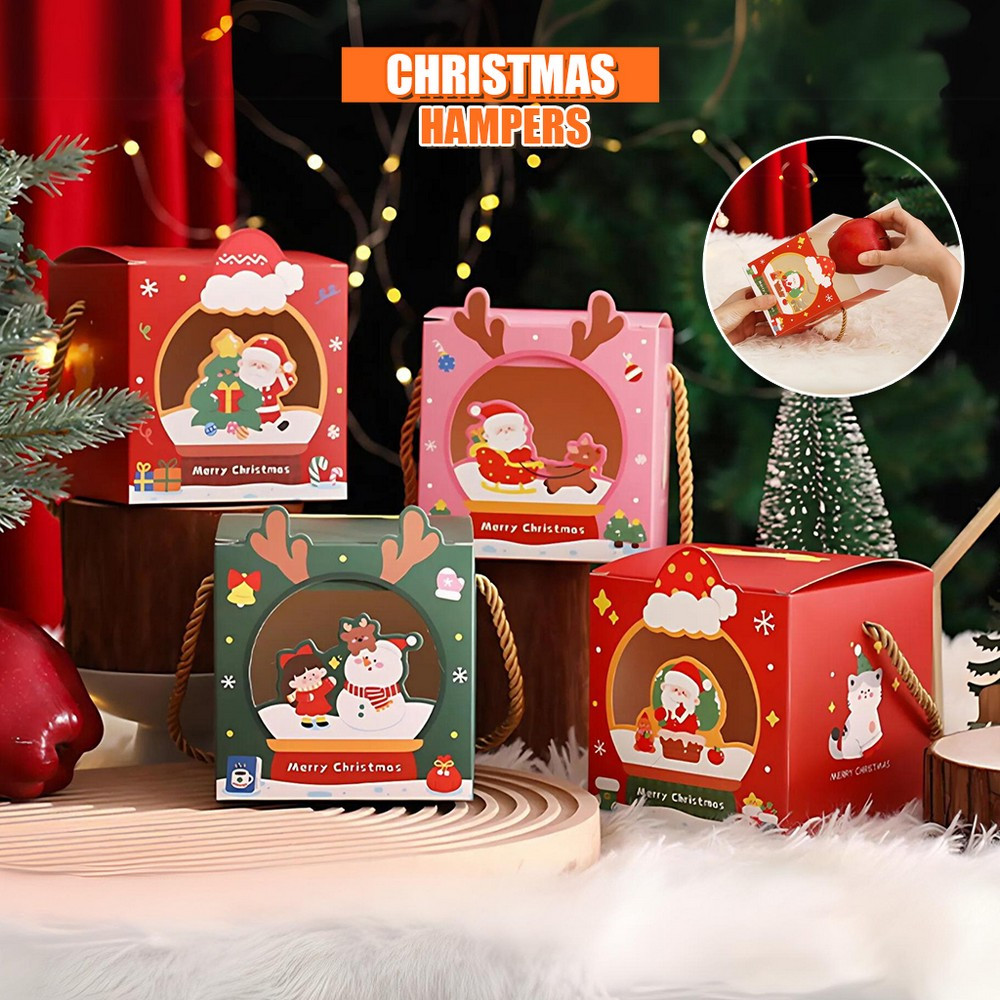 

Goodie Bag Box Hampers Christmas / Kotak Hampers Natal / Kotak Kue Kering Kado Natal Box Cookies Xmas Stockami C1161