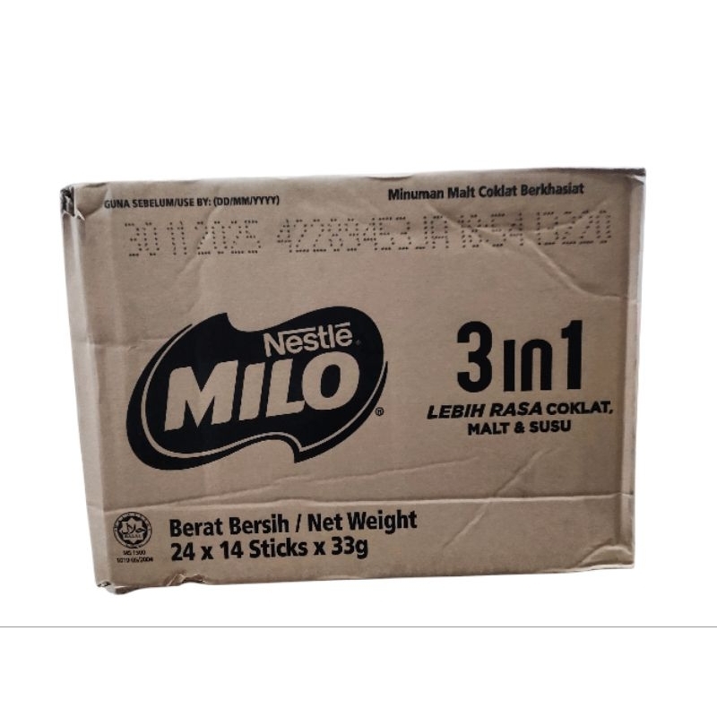 

MILO 3in1 Nestle Activ-Go 1Dus (24Pack x 14Sachet x 33Grm)