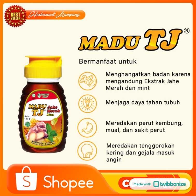 

Madu TJ Jahe Merah Mint 150gram 150 gram