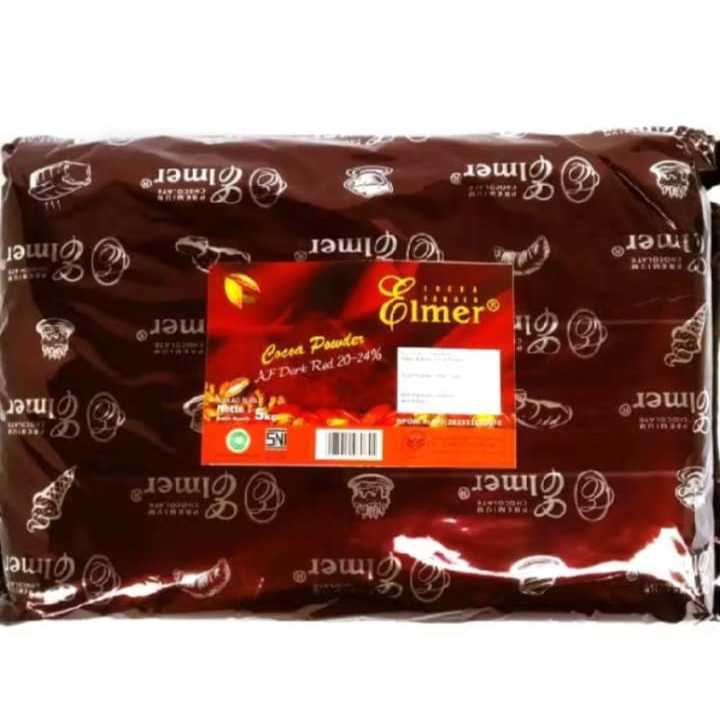 

ELMER Premium Cocoa / Coklat Powder African Dark Red ( 20% - 24% ) 5 Kg