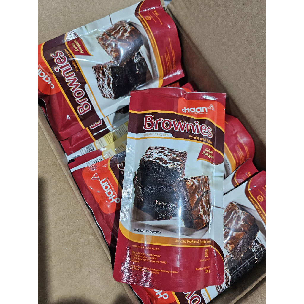 

HAAN BROWNIES INSTANT POUCH 230 GRAM 1 KARTON