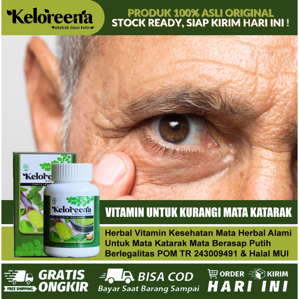 Kelorena - Herbal Mata Katarak Rabun Jauh Dekat Minus Plus Silinder Gangguan Mata Katarak