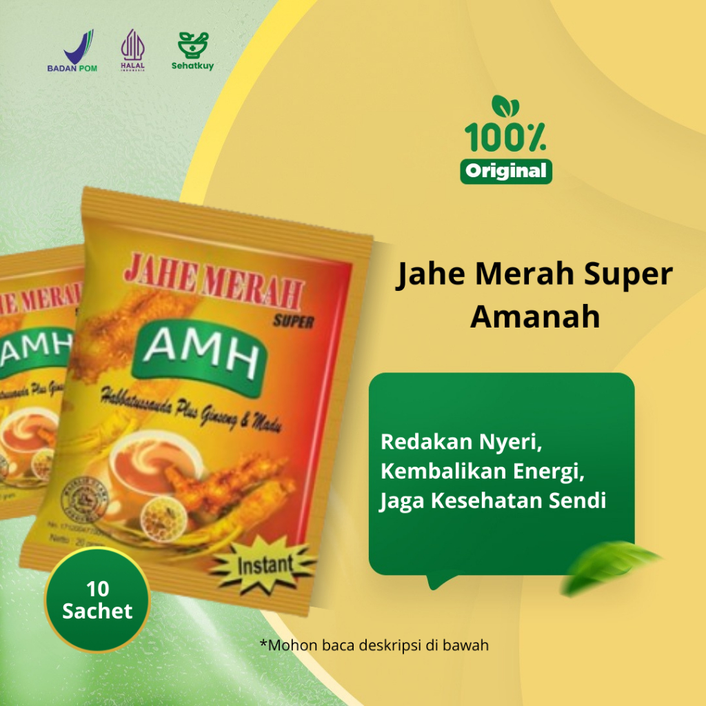 

Jahe Merah AMH Amanah Super Isi 10 Sachet