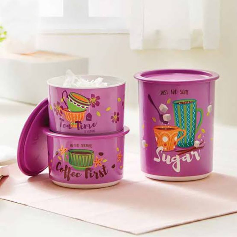 TUPPERWARE TEA TIME CANISTER SET