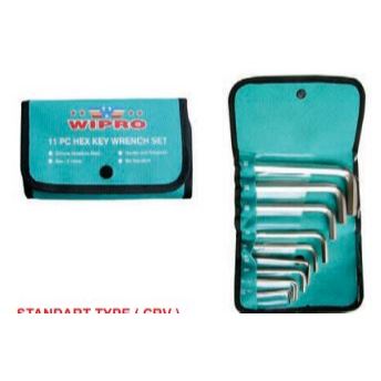 Wipro - Kunci L Set 11 Pcs "WIPRO" (CRV) ( PS 312 )