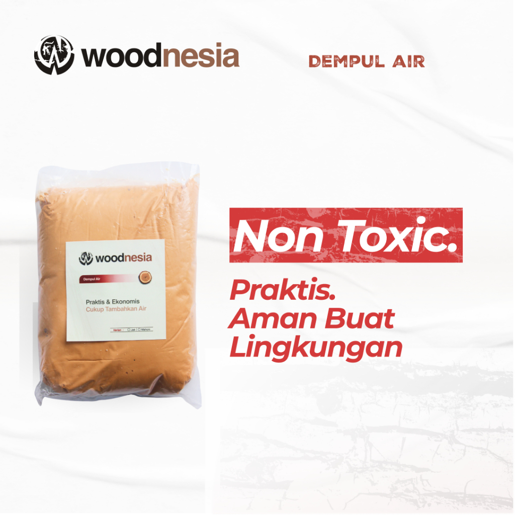 Dempul Kayu Jati Mahoni 1 KG Woodnesia Pakai Air