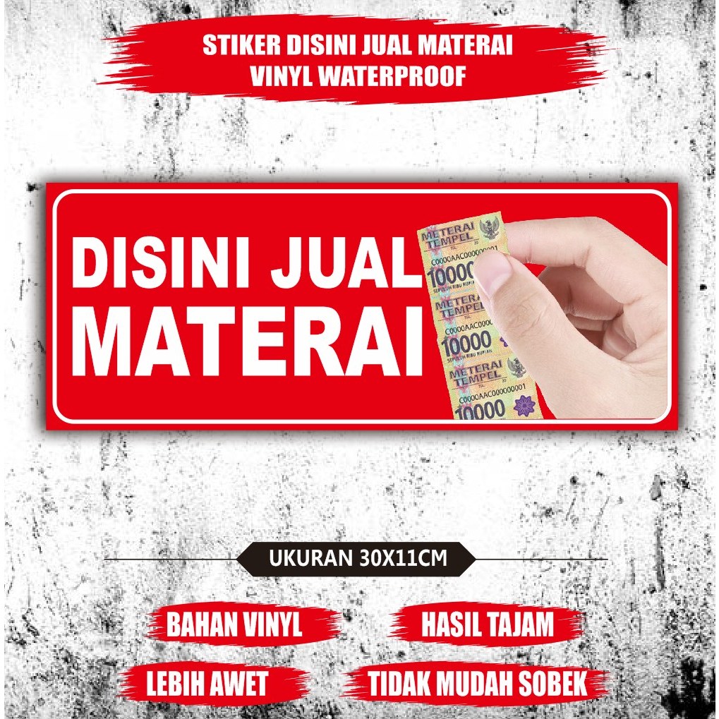 

Stiker vinyl disini jual materai - stiker jual materai