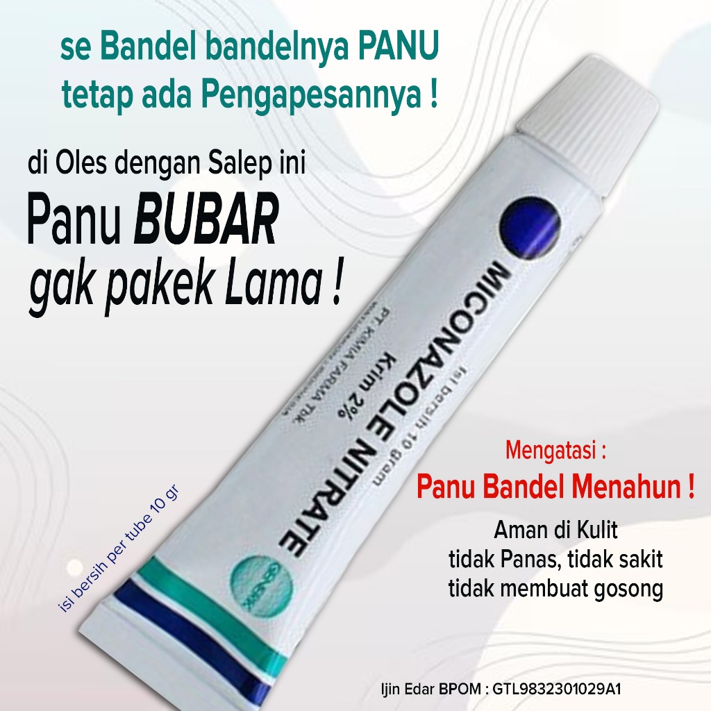 Salep Obat Gatal Jamur PANU Pembersih Panu BANDEL Murah AMPUH ~ Salep Miconazole