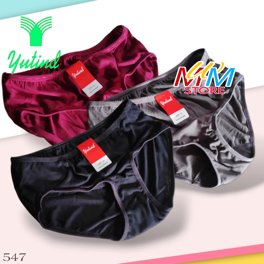 M547 (1 - 3 Pcs) Yutind Celana Dalam Wanita Dewasa, Celana Dalam Perempuan Size M - XXL