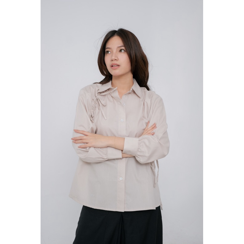 Tiffany Shirt | Kemeja Poplin | Ribbon shirt | Yap.official