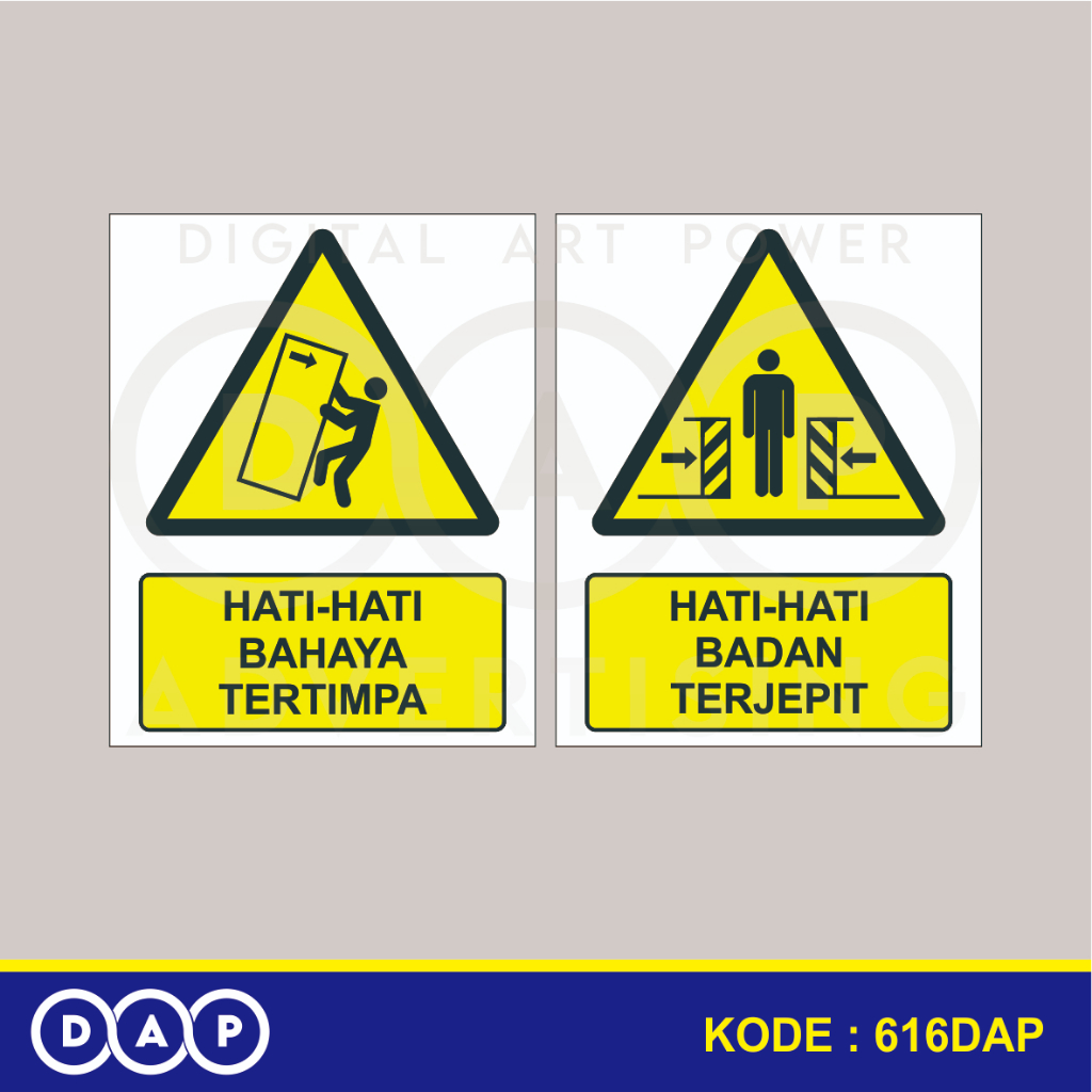 

616 - STIKER SAFETY SIGN K3 - 12 X 15 CM - VYNIL - TERBAIK