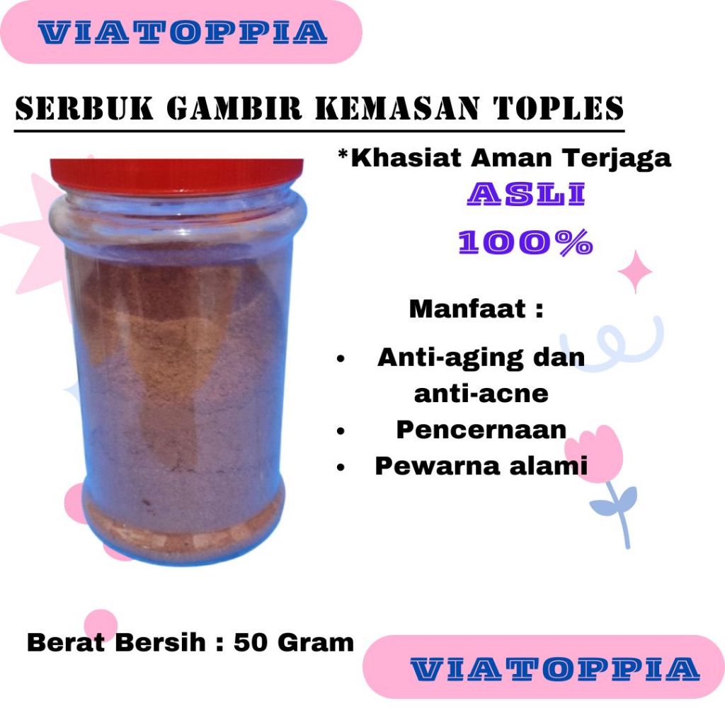 

SERBUK GAMBIR KEMASAN TOPLES 100 GRAM
