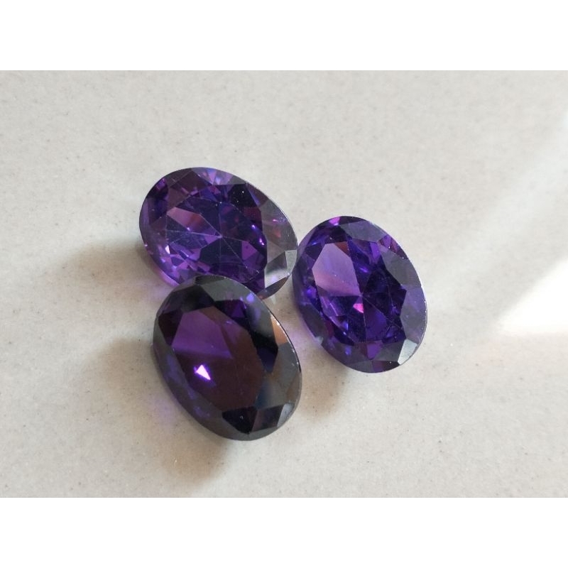 batu cincin permata kecubung ungu