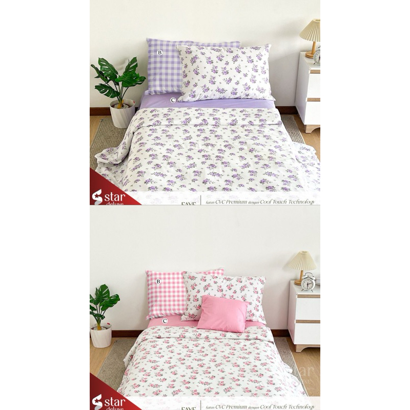 kain sprei meteran faye star