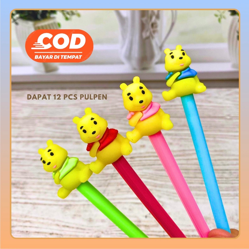 

SELUSIN (12 PCS) PULPEN GEL WINNIE THE POOH WTP PEN PENA BOLPEN BOLPOIN LUCU ANAK ALAT TULIS KANTOR SEKOLAH MURAH TERMURAH COD