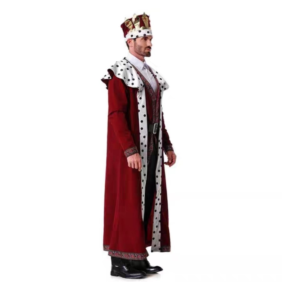 European England King Man Halloween Costume Pria Raja Man Costume Halloween Raja Pria Dewasa