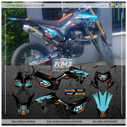 DECAL CRF 150 L FULLBODY (006) DEKAL STIKER CRF 150L MERAH HITAM, KUNING, HIJAU, BIRU TUA/MUDA, EMAS