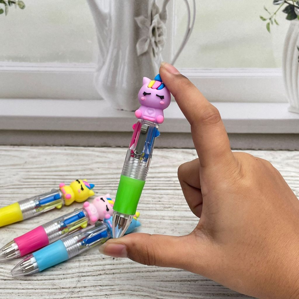 

PULPEN CETEK 4 WARNA MINI UNICORN DUDUK pena lucu tinta hitam bisa COD pen imut keren pulpen unik atk kebutuhan anak sekolah termurah import