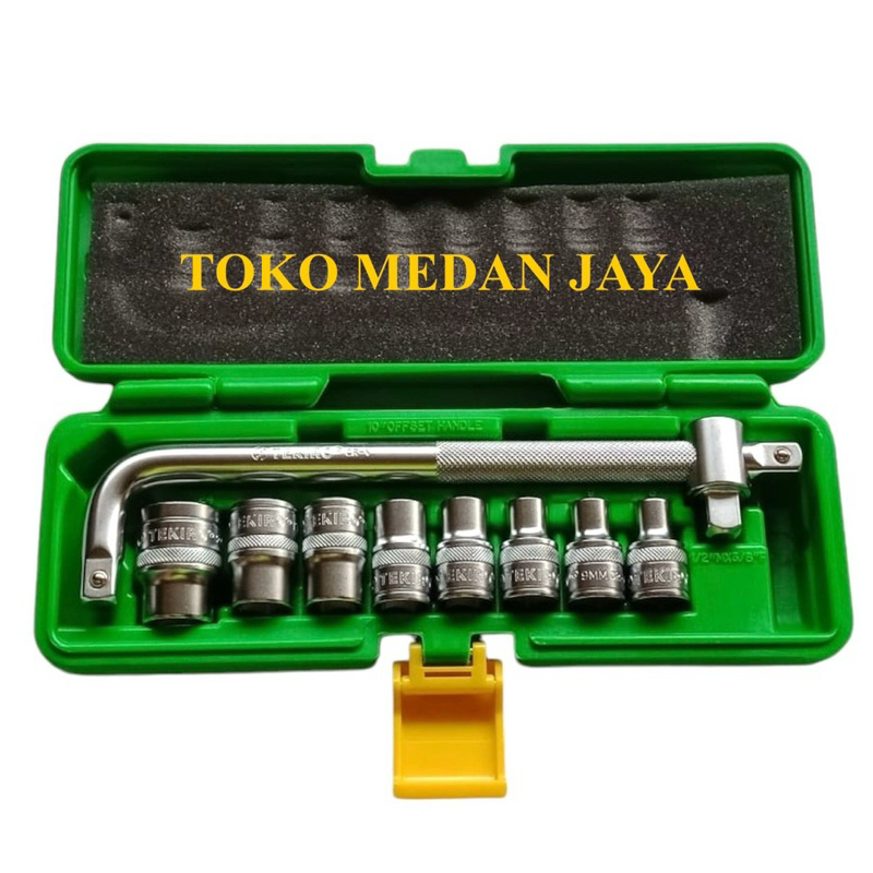 KUNCI MATA SOCK 10PCS TEKIRO HAND SOCKET BOX BESI 8-24 MM 12PT TEKIRO