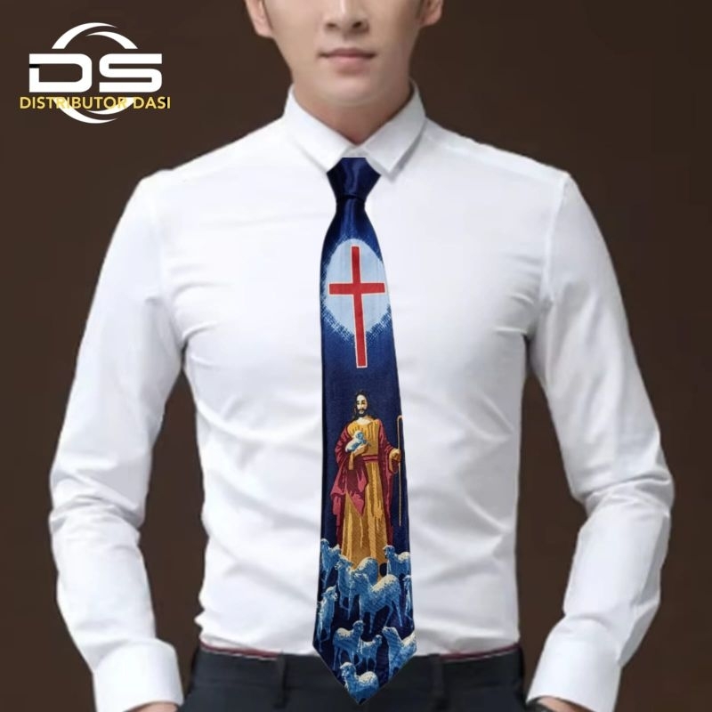 Dasi Instan Dasi rohani dasi gereja dasi pria motif salib Dasi Gembala