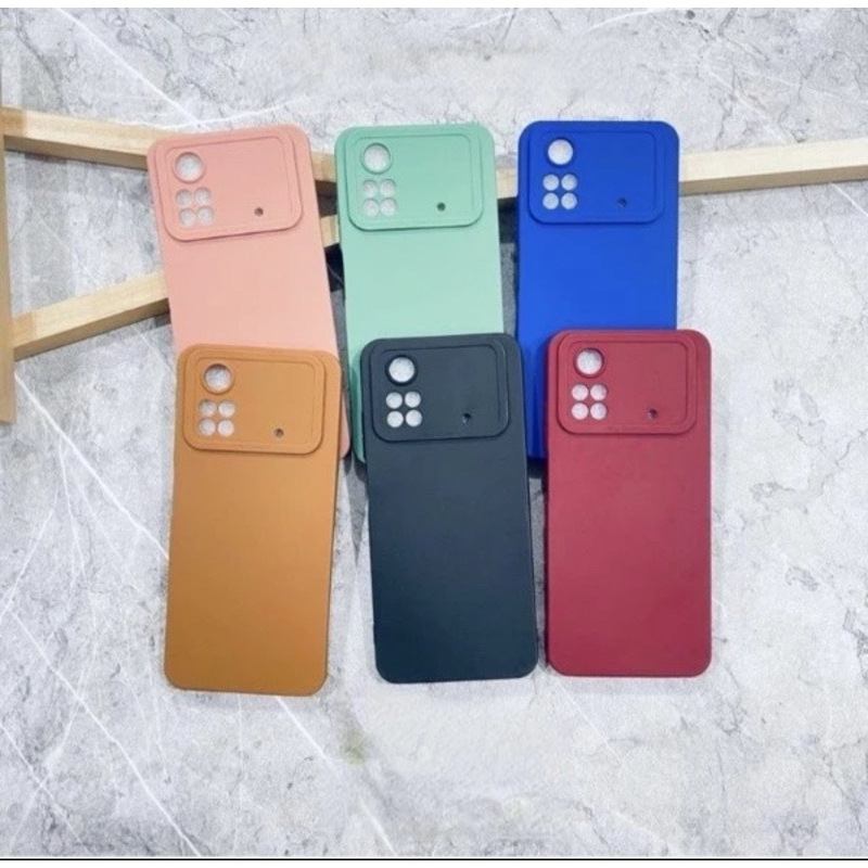 Soft Case Poco M4 Pro macaron pro camera casing poco m4