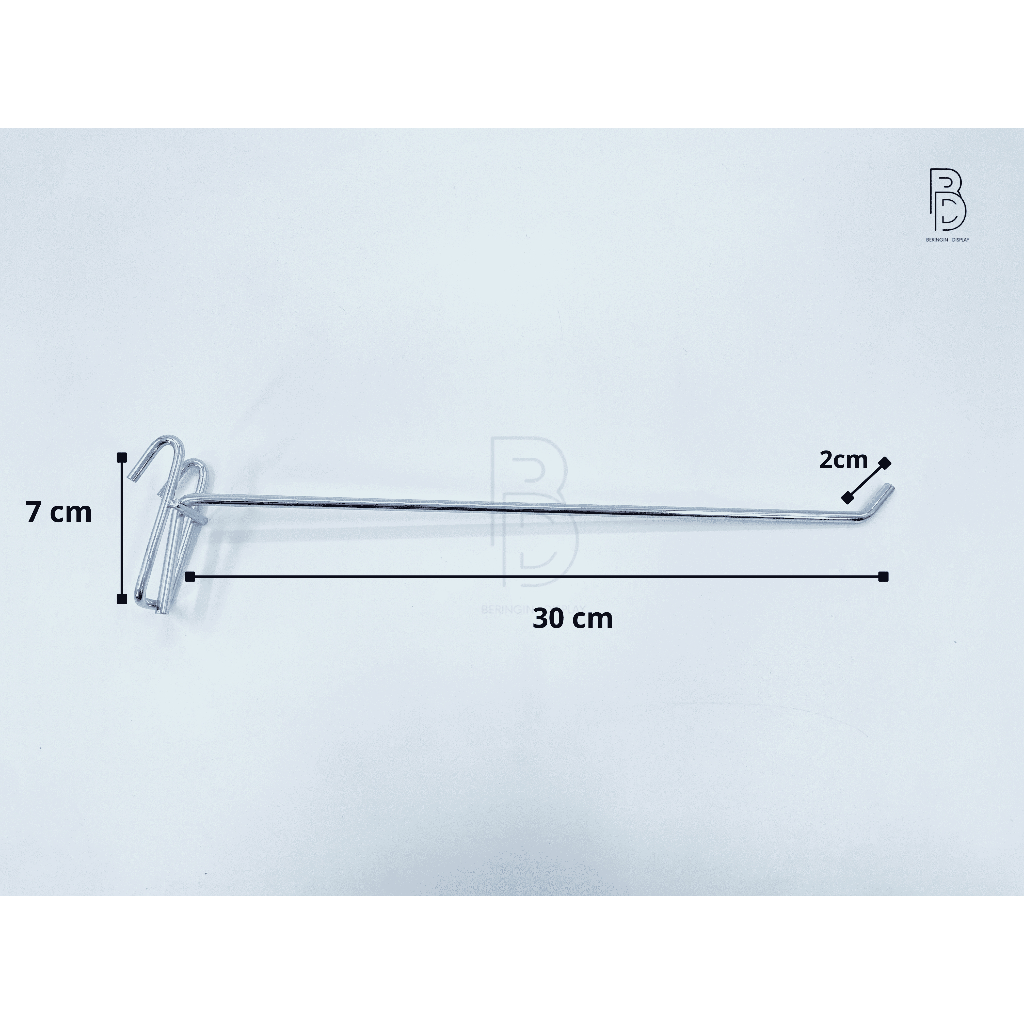 Gantungan Hook Ram Besi/Cantolan Ram Dinding Besi (30cm)